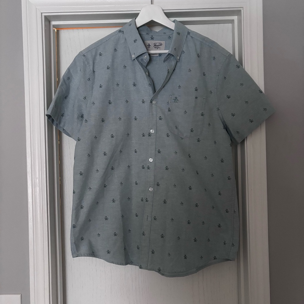 Penguin by Munsingwear Men’s Button Down Short Sleeve Polo - M